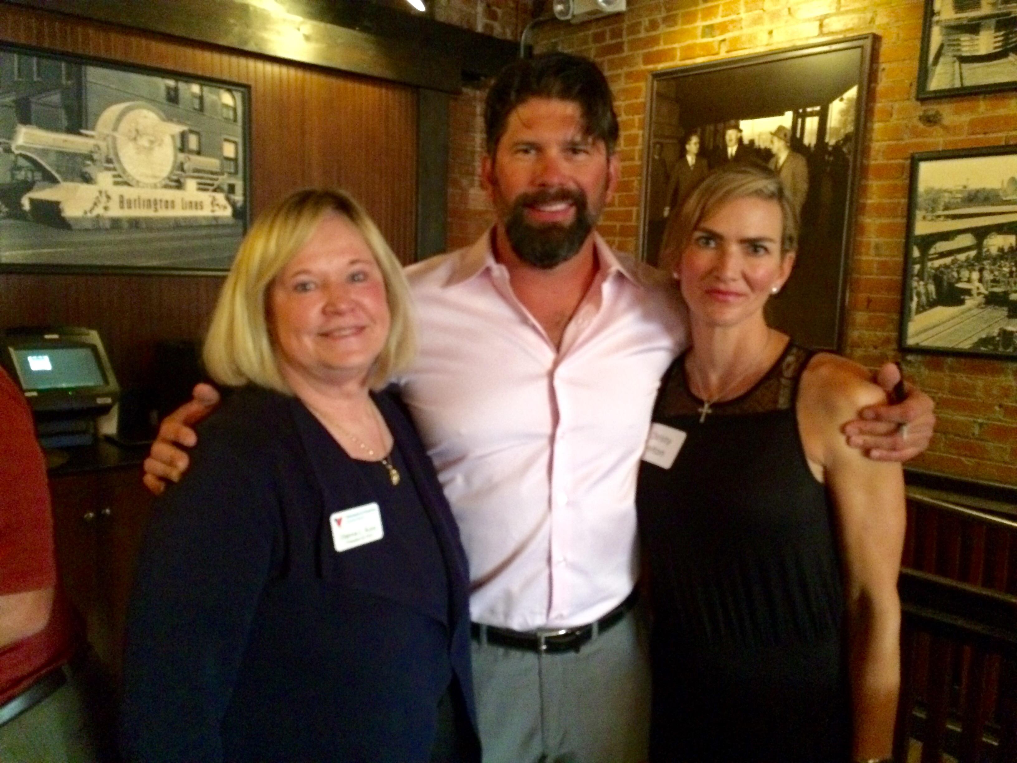 Todd Helton of the Colorado Rockies is joined by his wife Christy